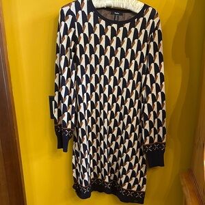 Hatley Navy and Cream Geometric Sweater